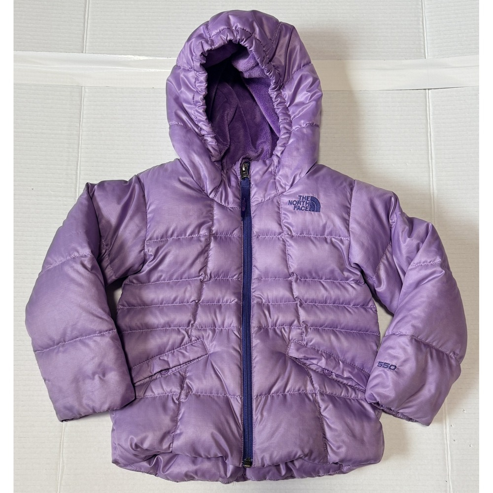 THE NORTH FACE - Toddler 550 Down Puffer Jacket - Hooded Fleece Lined - Size 4T